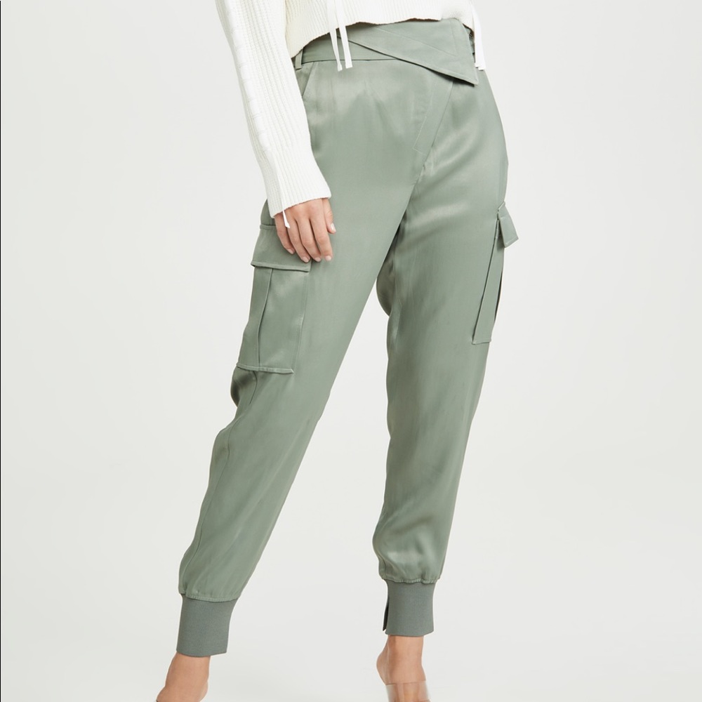 3.1 Phillip Lim satin fold over waist joggers